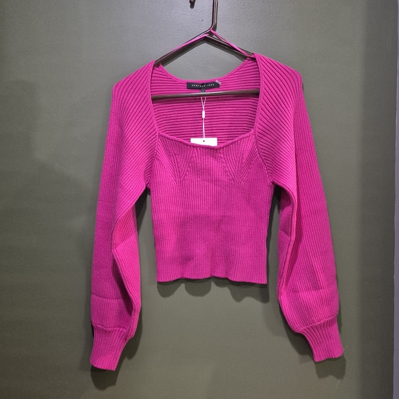 Endless Rose Fuchsia Ribbed Knit Top - Picture 3 of 8